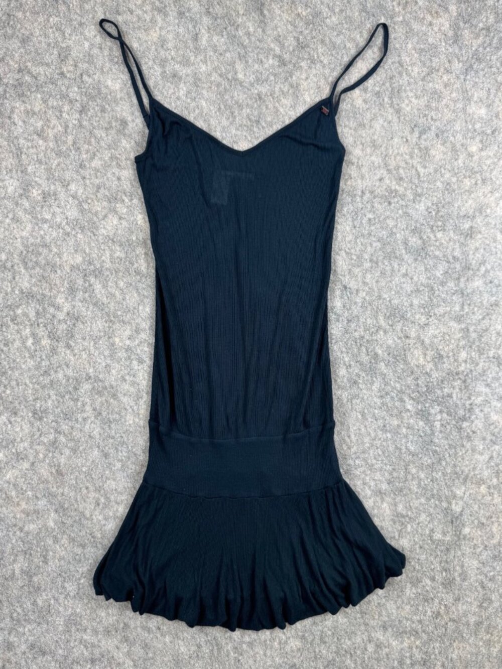 Miss Sixty Black Mini Dress with Spaghetti Straps